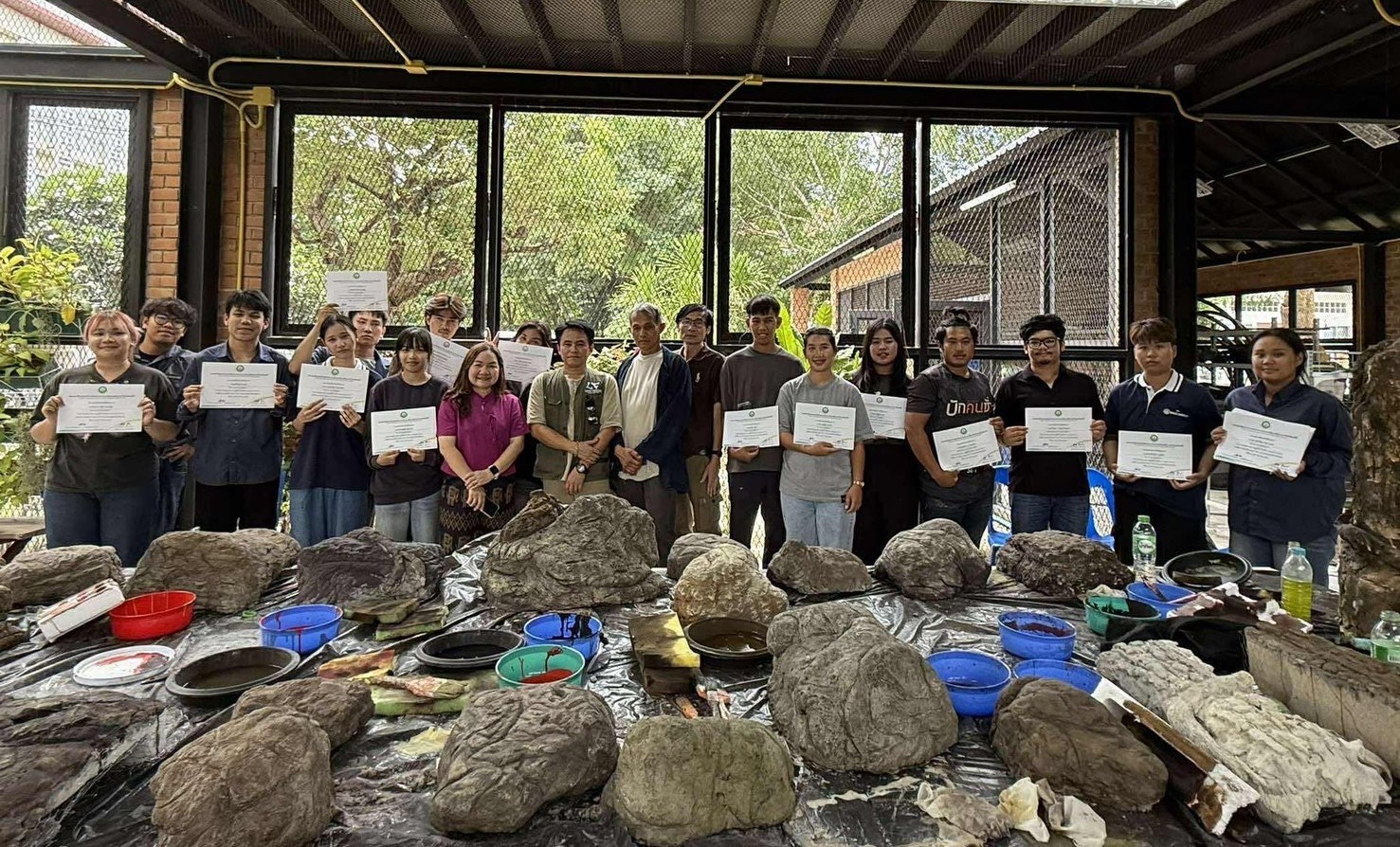 คณะสถาปัตย์ฯ ม.แม่โจ้  อบรมเชิงปฏิบัติการ นวัตกรรมหินเทียมรักษ์โลก