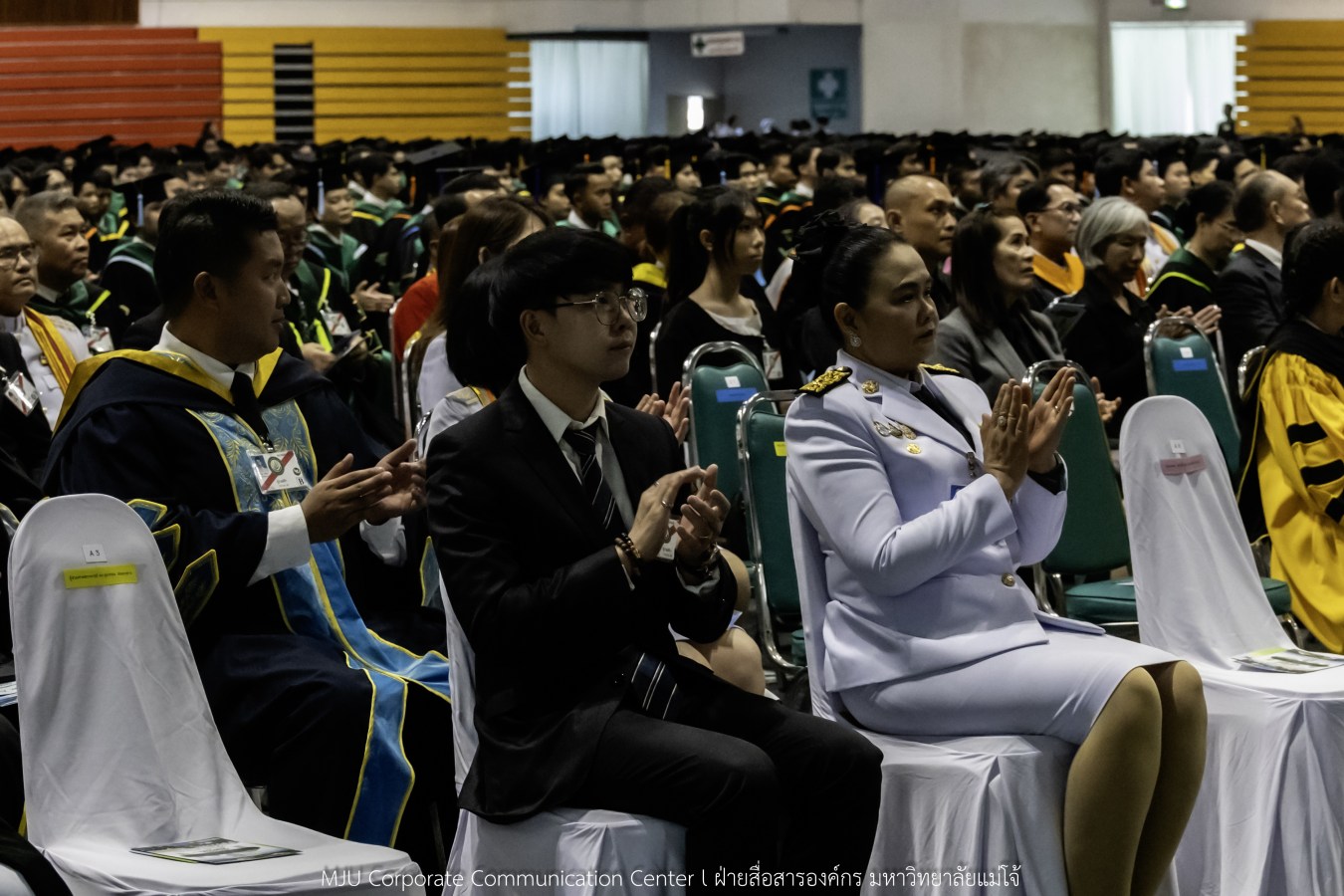บรรยากาศ พิธีพระราชทานปริญญาบัตร มหาวิทยาลัยแม่โจ้ ประจำปีการศึกษา2567-2568 ครั้งที่ 48  ในวันที่ 19 กุมภาพันธ์ พ.ศ.2569 ณ ศูนย์กีฬาเฉลิมพระเกียรติ มหาวิทยาลัยแม่โจ้
