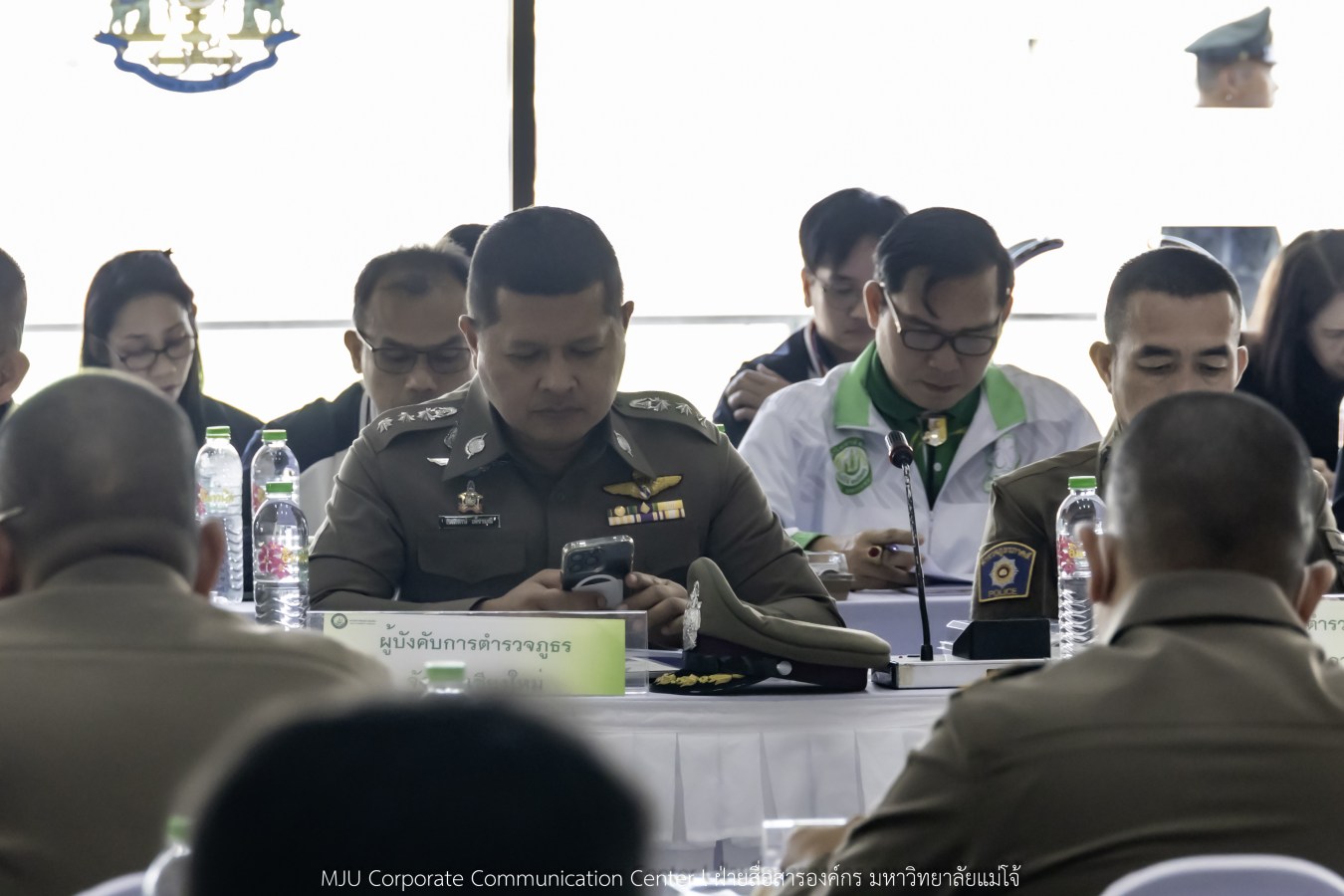 กองพระราชพิธี สำนักงานฝ่ายเสนาธิการในพระองค์ สำนักพระราชวัง จังหวัดเชียงใหม่ และมหาวิทยาลัยแม่โจ้ ประชุมเตรียมความพร้อมการรับเสด็จในพิธีพระราชทานปริญญาบัตรมหาวิทยาลัยแม่โจ้ ประจำปีการศึกษา 2567-2568 (ครั้งที่ 48)