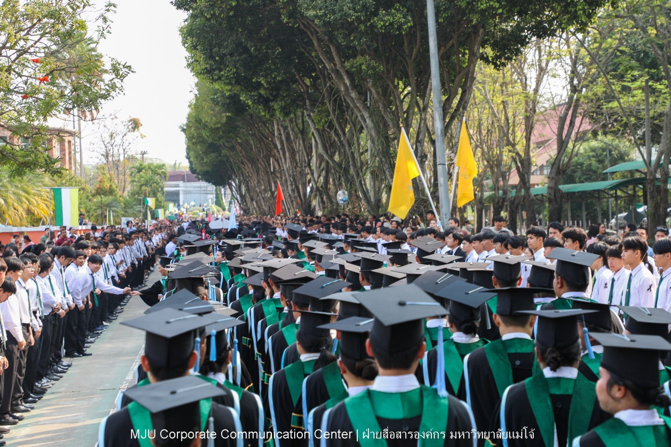 บรรยากาศ พิธีพระราชทานปริญญาบัตร มหาวิทยาลัยแม่โจ้ ประจำปีการศึกษา2567-2568 ครั้งที่ 48  ในวันที่ 19 กุมภาพันธ์ พ.ศ.2569 ณ ศูนย์กีฬาเฉลิมพระเกียรติ มหาวิทยาลัยแม่โจ้