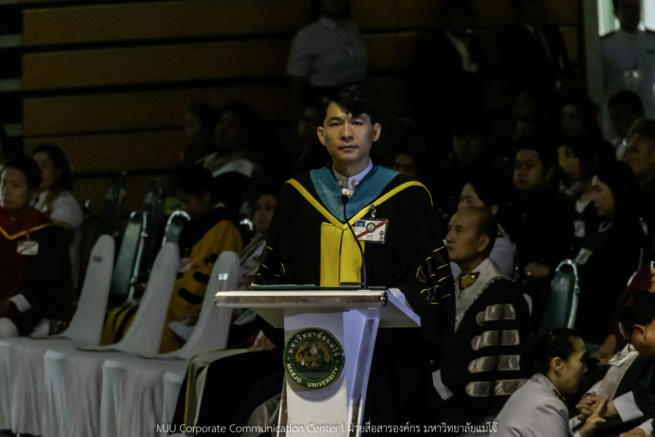 บรรยากาศ พิธีพระราชทานปริญญาบัตร มหาวิทยาลัยแม่โจ้ ประจำปีการศึกษา2567-2568 ครั้งที่ 48  ในวันที่ 19 กุมภาพันธ์ พ.ศ.2569 ณ ศูนย์กีฬาเฉลิมพระเกียรติ มหาวิทยาลัยแม่โจ้