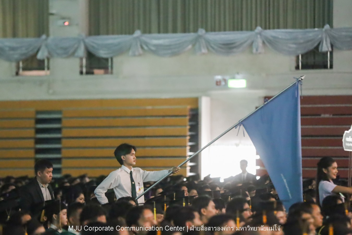 บรรยากาศ พิธีพระราชทานปริญญาบัตร มหาวิทยาลัยแม่โจ้ ประจำปีการศึกษา2567-2568 ครั้งที่ 48  ในวันที่ 19 กุมภาพันธ์ พ.ศ.2569 ณ ศูนย์กีฬาเฉลิมพระเกียรติ มหาวิทยาลัยแม่โจ้