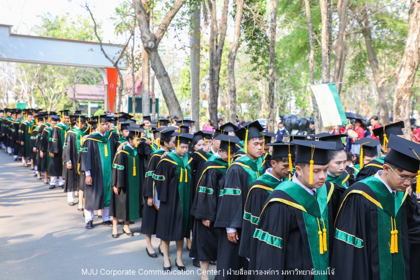 บรรยากาศ พิธีพระราชทานปริญญาบัตร มหาวิทยาลัยแม่โจ้ ประจำปีการศึกษา2567-2568 ครั้งที่ 48  ในวันที่ 19 กุมภาพันธ์ พ.ศ.2569 ณ ศูนย์กีฬาเฉลิมพระเกียรติ มหาวิทยาลัยแม่โจ้