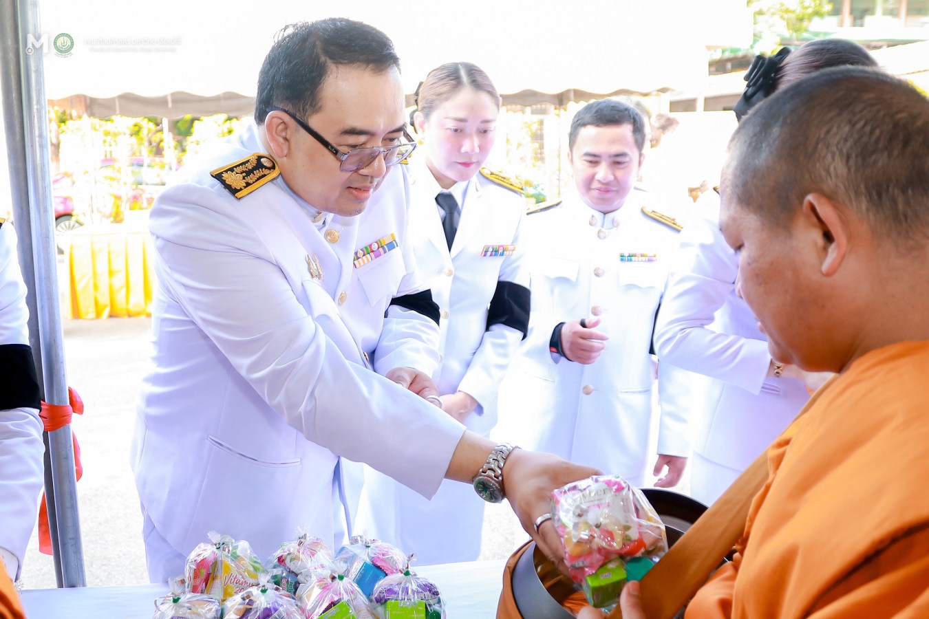 มหาวิทยาลัยแม่โจ้ ร่วมพิธีเจริญพุทธมนต์และทำบุญตักบาตรถวายพระกุศล เนื่องในโอกาสฉลองพระชนมายุ 99 พรรษา สมเด็จพระอริยวงศาคตญาณ สมเด็จพระสังฆราช สกลมหาสังฆปริณายก