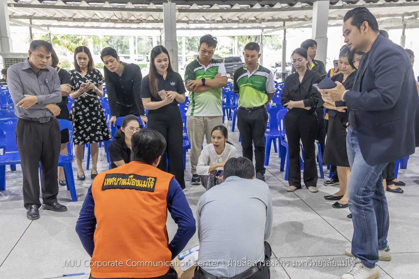 สนม.ม.แม่โจ้ ซ้อมแผนอพยพดับเพลิง แผ่นดินไหว และภัยพิบัติ พร้อมรองรับสถานการณ์ฉุกเฉิน