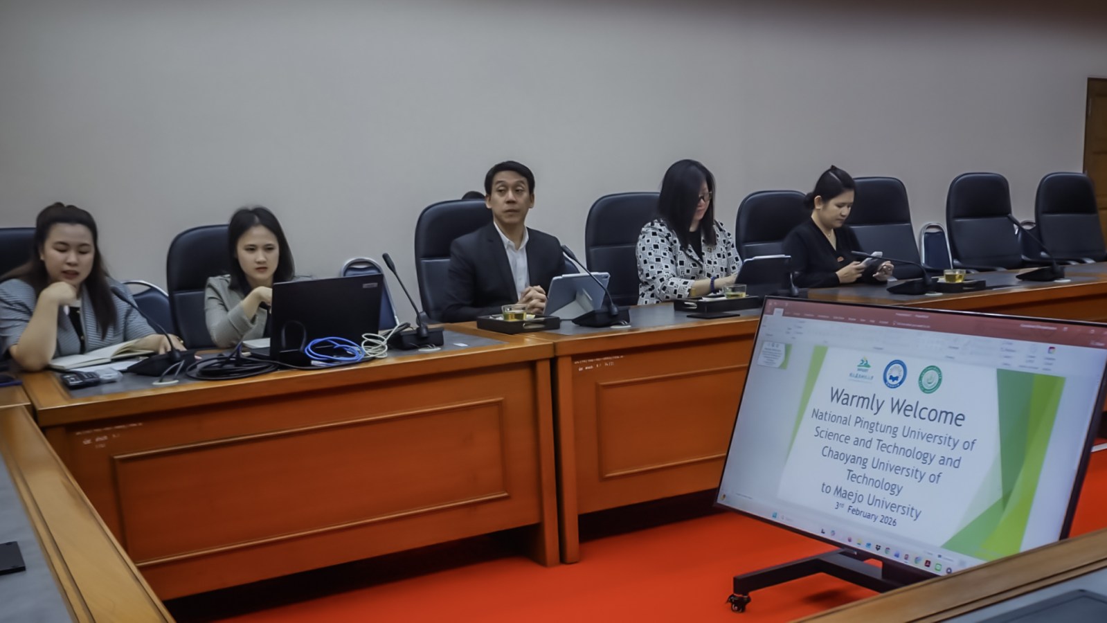 ผู้บริหาร Chaoyang University of Technology (CYUT) และ  National Pingtung University of Science and Technology (NPUST) ไต้หวัน  หารือความร่วมมือทางวิชาการ ร่วมกับผู้บริหารมหาวิทยาลัยแม่โจ้