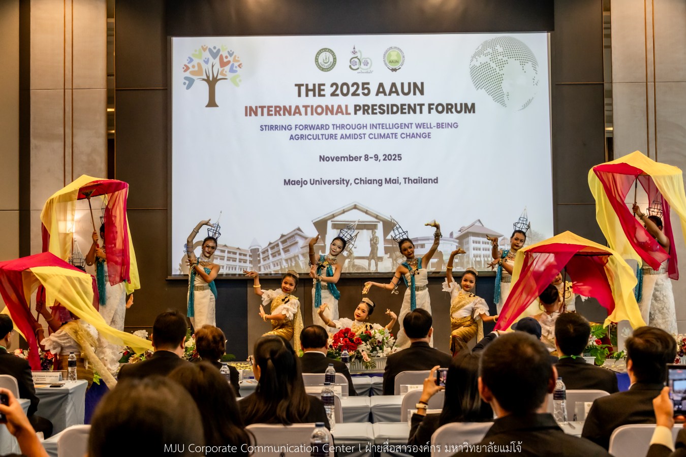 ว.นานาชาติ ม.แม่โจ้ สัมมนาวิชาการระนานาชาติ THE 2025 AAUN INTERNATIONAL PRESIDENT FORUM STIRRING FORWARD THROUGH INTELLIGENT WELL-BEING AGRICULTURE AMIDST CLIMATE CHANGE