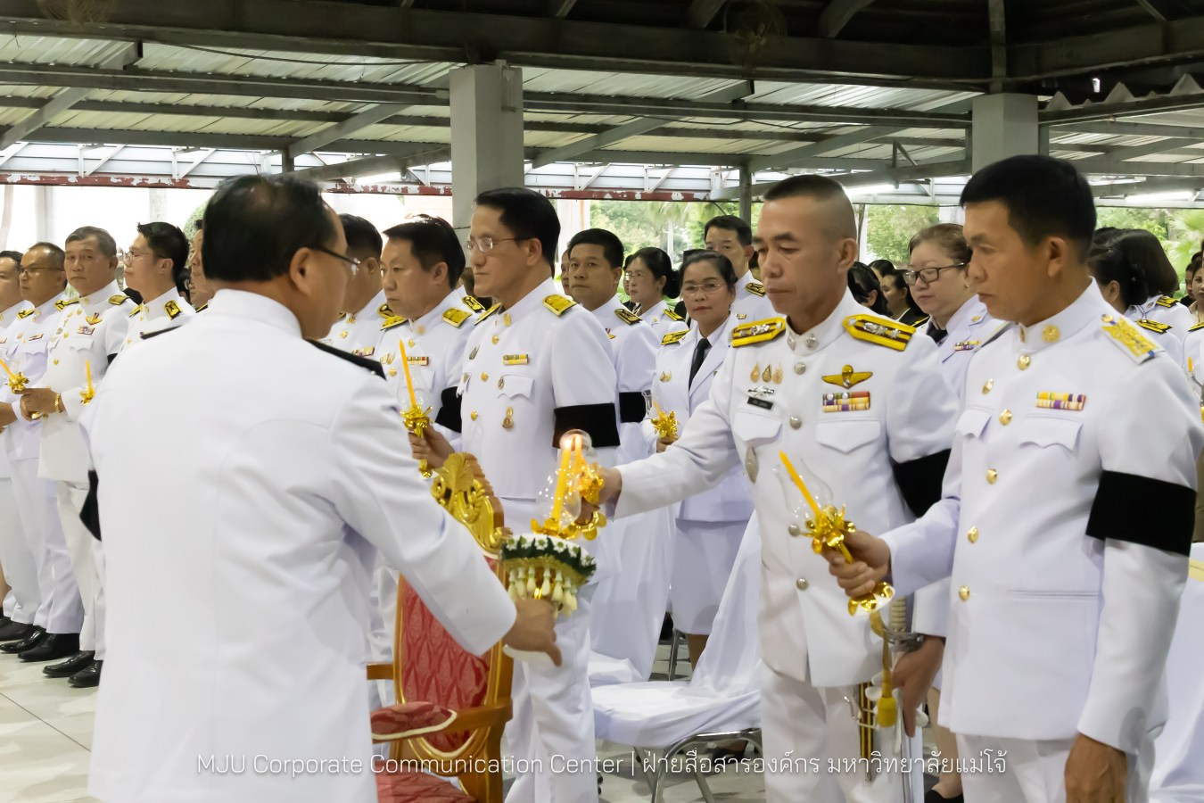 เนื่องในโอกาสวันเฉลิมพระชนมพรรษาพระบาทสมเด็จพระเจ้าอยู่หัว มหาวิทยาลัยแม่โจ้ จัดพิธีถวายพระพรชัยมงคล