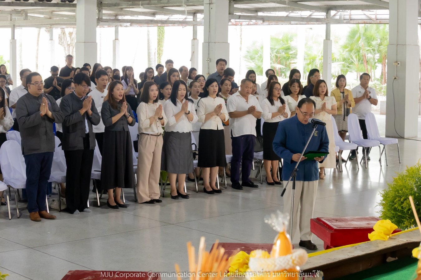 ม.แม่โจ้ ทำนุบำรุงพระพุทธศาสนา จัดถวายเทียนพรรษา 9 วัด