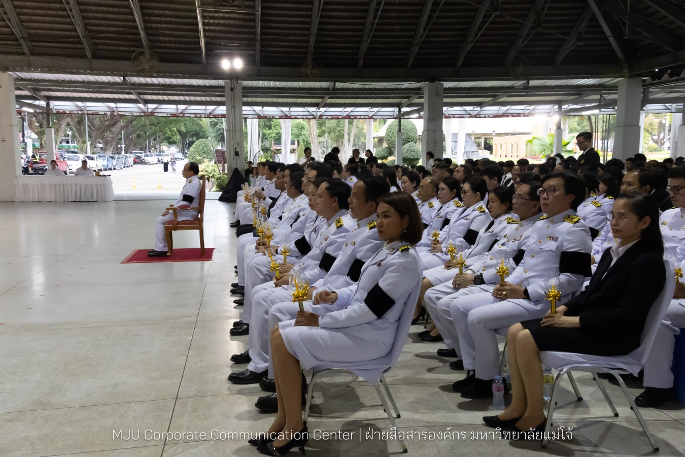 เนื่องในโอกาสวันเฉลิมพระชนมพรรษาพระบาทสมเด็จพระเจ้าอยู่หัว มหาวิทยาลัยแม่โจ้ จัดพิธีถวายพระพรชัยมงคล