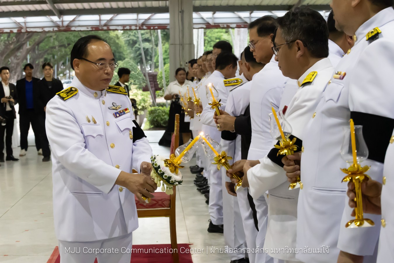 เนื่องในโอกาสวันเฉลิมพระชนมพรรษาพระบาทสมเด็จพระเจ้าอยู่หัว มหาวิทยาลัยแม่โจ้ จัดพิธีถวายพระพรชัยมงคล