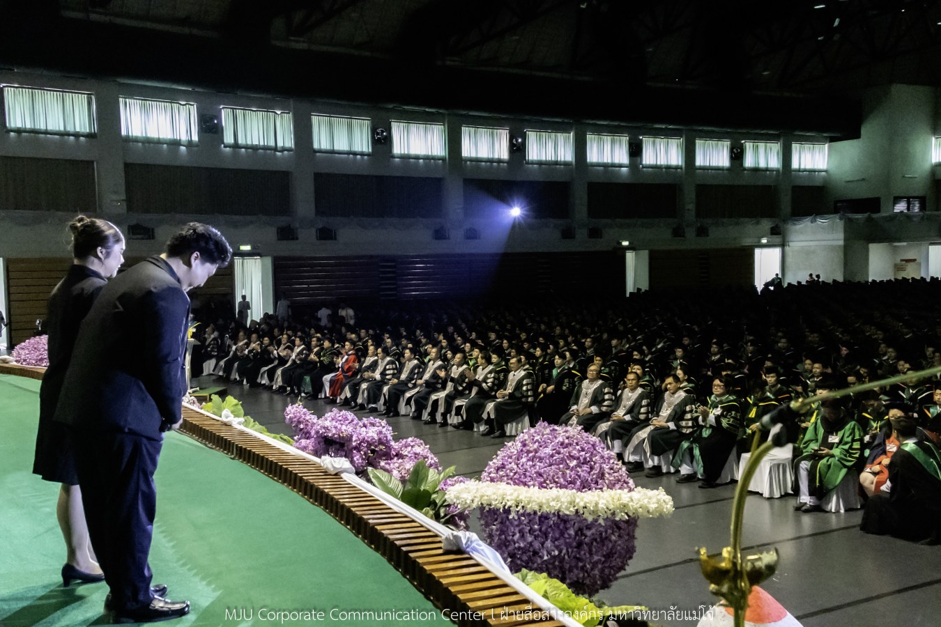 บรรยากาศ พิธีพระราชทานปริญญาบัตร มหาวิทยาลัยแม่โจ้ ประจำปีการศึกษา2567-2568 ครั้งที่ 48  ในวันที่ 19 กุมภาพันธ์ พ.ศ.2569 ณ ศูนย์กีฬาเฉลิมพระเกียรติ มหาวิทยาลัยแม่โจ้