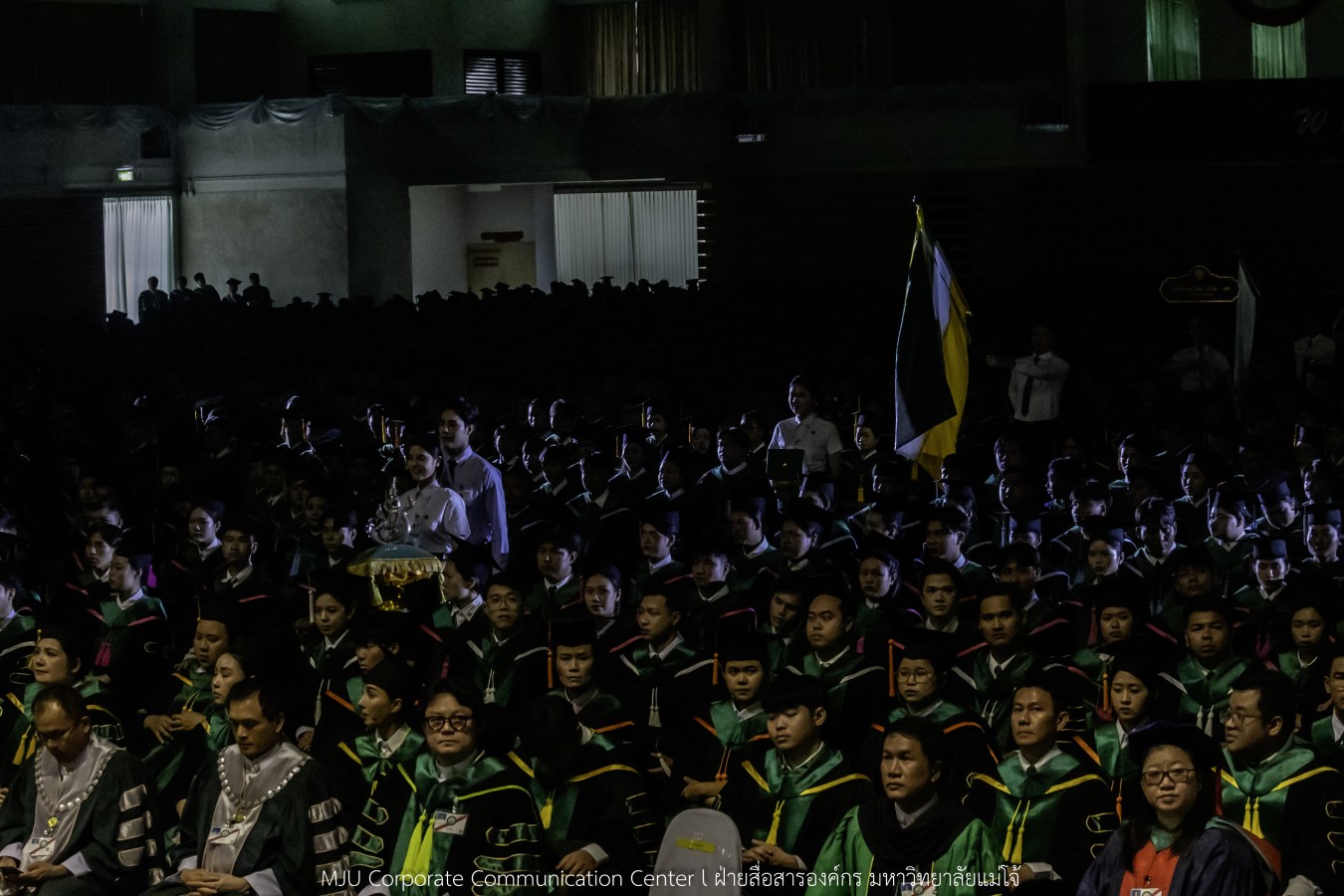 บรรยากาศ พิธีพระราชทานปริญญาบัตร มหาวิทยาลัยแม่โจ้ ประจำปีการศึกษา2567-2568 ครั้งที่ 48  ในวันที่ 19 กุมภาพันธ์ พ.ศ.2569 ณ ศูนย์กีฬาเฉลิมพระเกียรติ มหาวิทยาลัยแม่โจ้