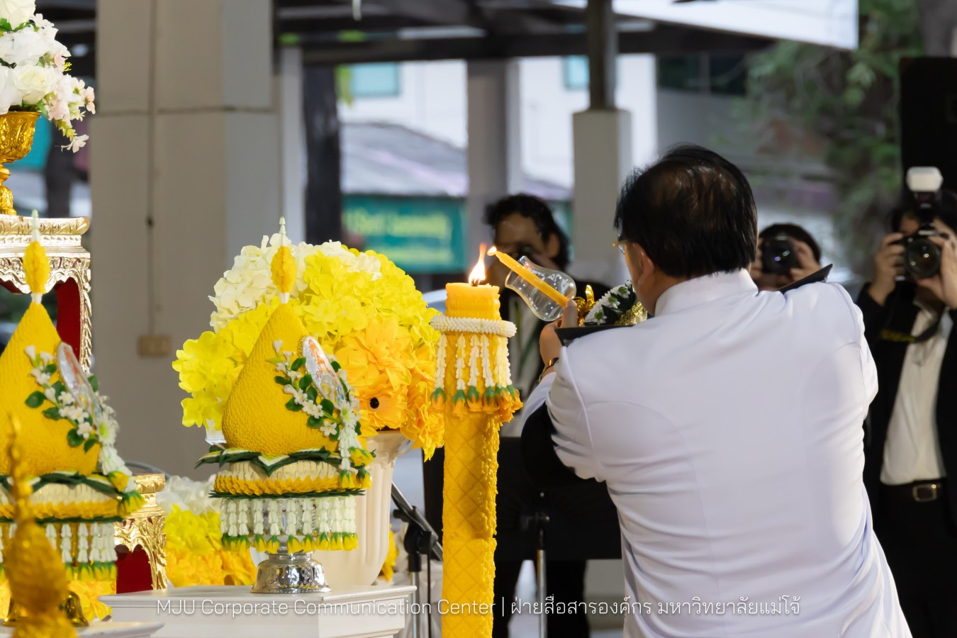 เนื่องในโอกาสวันเฉลิมพระชนมพรรษาพระบาทสมเด็จพระเจ้าอยู่หัว มหาวิทยาลัยแม่โจ้ จัดพิธีถวายพระพรชัยมงคล
