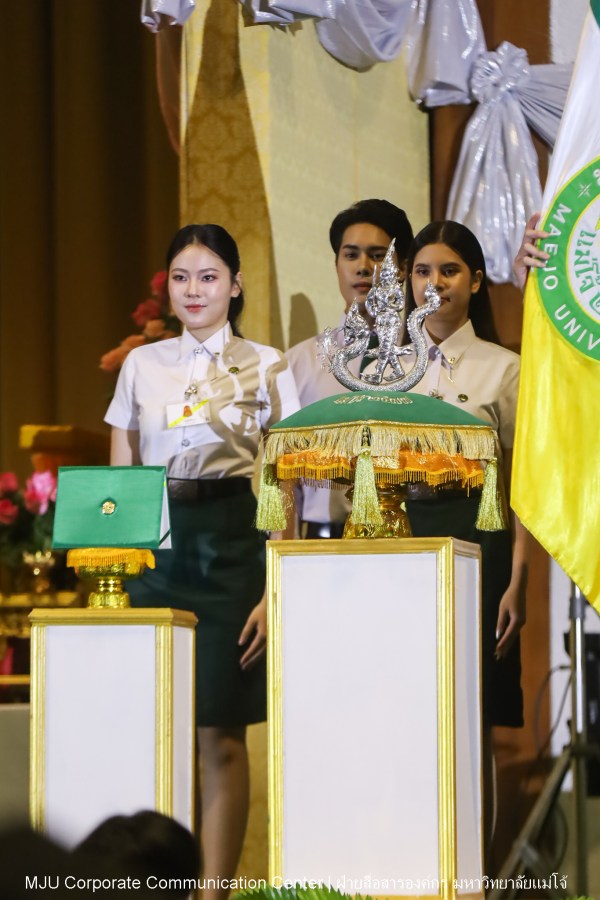 บรรยากาศ พิธีพระราชทานปริญญาบัตร มหาวิทยาลัยแม่โจ้ ประจำปีการศึกษา2567-2568 ครั้งที่ 48  ในวันที่ 19 กุมภาพันธ์ พ.ศ.2569 ณ ศูนย์กีฬาเฉลิมพระเกียรติ มหาวิทยาลัยแม่โจ้