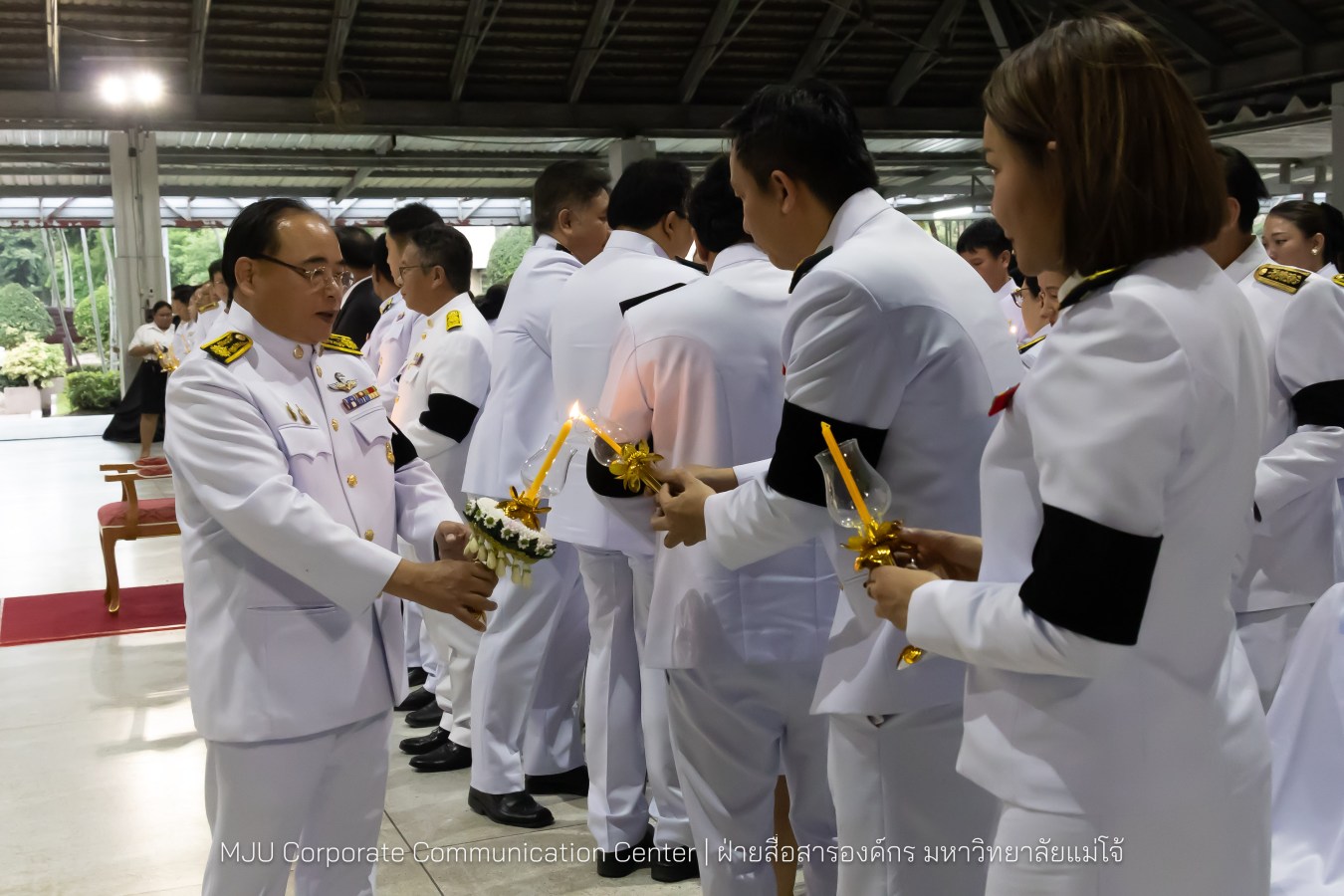 เนื่องในโอกาสวันเฉลิมพระชนมพรรษาพระบาทสมเด็จพระเจ้าอยู่หัว มหาวิทยาลัยแม่โจ้ จัดพิธีถวายพระพรชัยมงคล