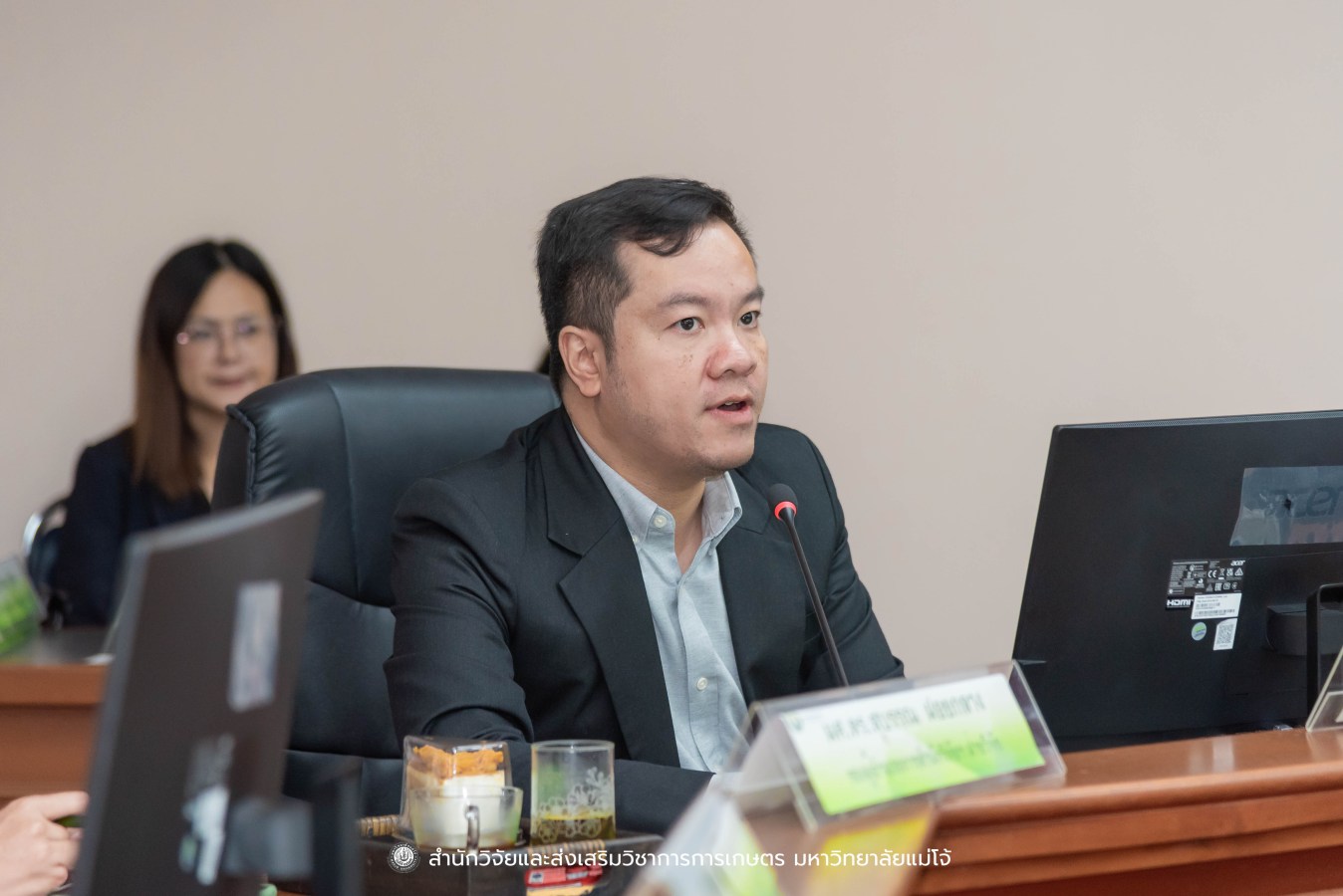 มหาวิทยาลัยแม่โจ้ ต้อนรับคณะผู้บริหารของสำนักงานเลขาธิการวุฒิสภา ในโครงการติดตามผลการนำผลงานวิจัยไปใช้ประโยชน์ในกระบวนการนิติบัญญัติ