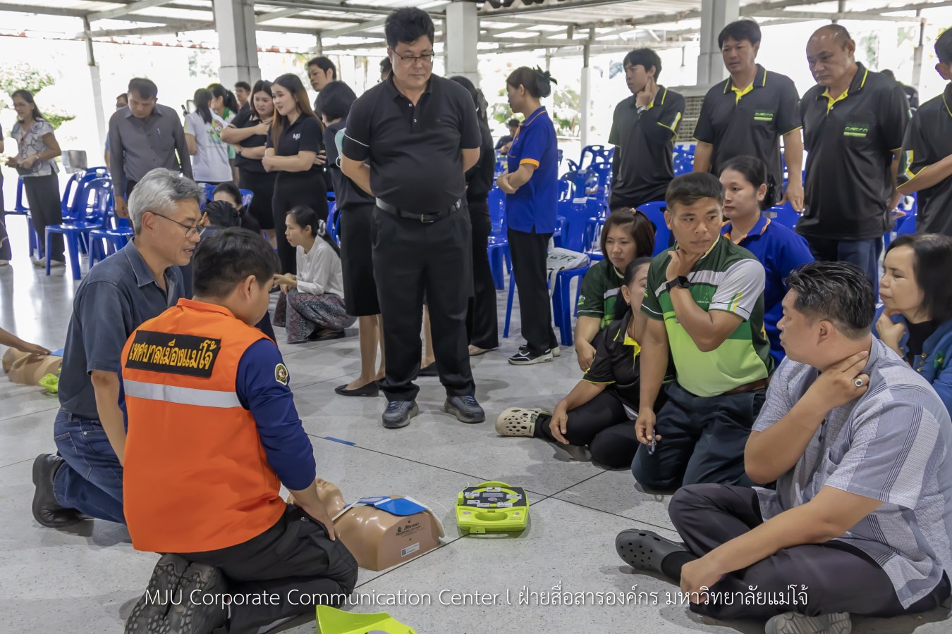 สนม.ม.แม่โจ้ ซ้อมแผนอพยพดับเพลิง แผ่นดินไหว และภัยพิบัติ พร้อมรองรับสถานการณ์ฉุกเฉิน