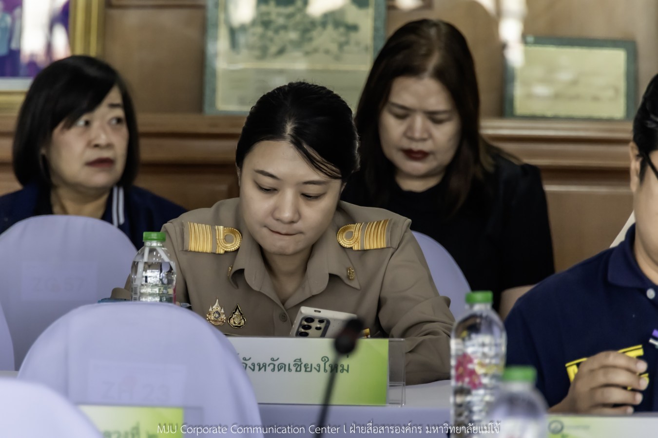 กองพระราชพิธี สำนักงานฝ่ายเสนาธิการในพระองค์ สำนักพระราชวัง จังหวัดเชียงใหม่ และมหาวิทยาลัยแม่โจ้ ประชุมเตรียมความพร้อมการรับเสด็จในพิธีพระราชทานปริญญาบัตรมหาวิทยาลัยแม่โจ้ ประจำปีการศึกษา 2567-2568 (ครั้งที่ 48)