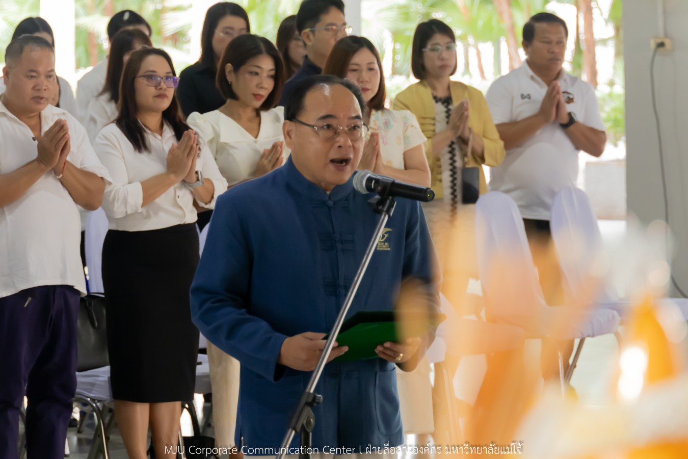 ม.แม่โจ้ ทำนุบำรุงพระพุทธศาสนา จัดถวายเทียนพรรษา 9 วัด
