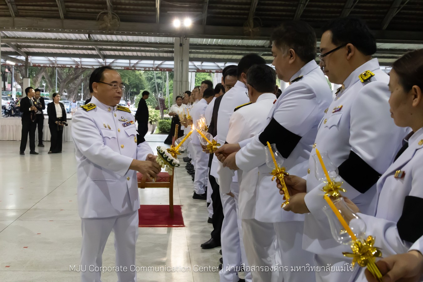 เนื่องในโอกาสวันเฉลิมพระชนมพรรษาพระบาทสมเด็จพระเจ้าอยู่หัว มหาวิทยาลัยแม่โจ้ จัดพิธีถวายพระพรชัยมงคล
