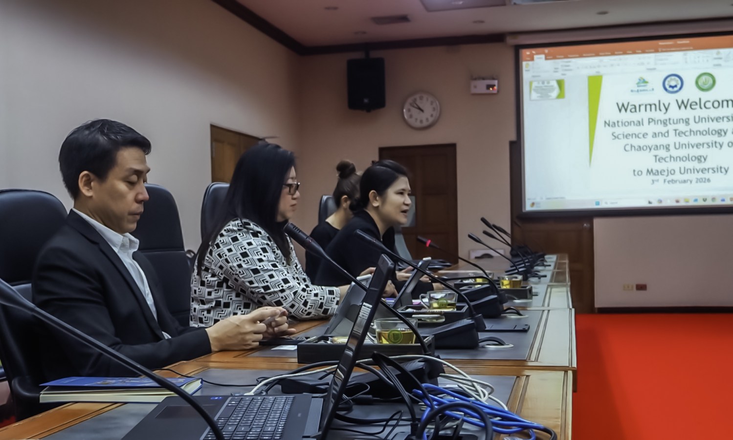 ผู้บริหาร Chaoyang University of Technology (CYUT) และ  National Pingtung University of Science and Technology (NPUST) ไต้หวัน  หารือความร่วมมือทางวิชาการ ร่วมกับผู้บริหารมหาวิทยาลัยแม่โจ้