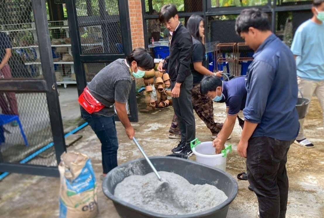 คณะสถาปัตย์ฯ ม.แม่โจ้  อบรมเชิงปฏิบัติการ นวัตกรรมหินเทียมรักษ์โลก