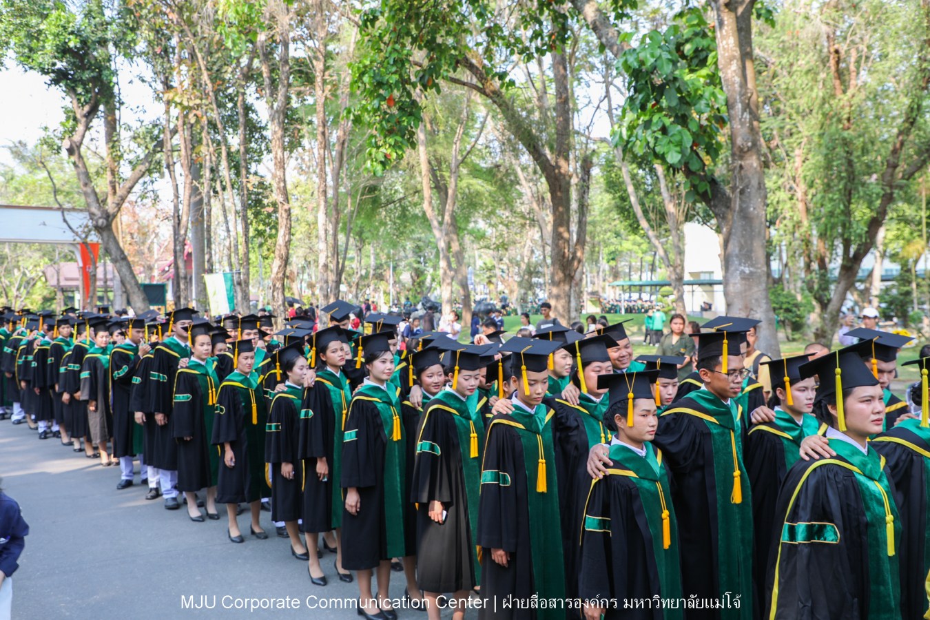 บรรยากาศ พิธีพระราชทานปริญญาบัตร มหาวิทยาลัยแม่โจ้ ประจำปีการศึกษา2567-2568 ครั้งที่ 48  ในวันที่ 19 กุมภาพันธ์ พ.ศ.2569 ณ ศูนย์กีฬาเฉลิมพระเกียรติ มหาวิทยาลัยแม่โจ้