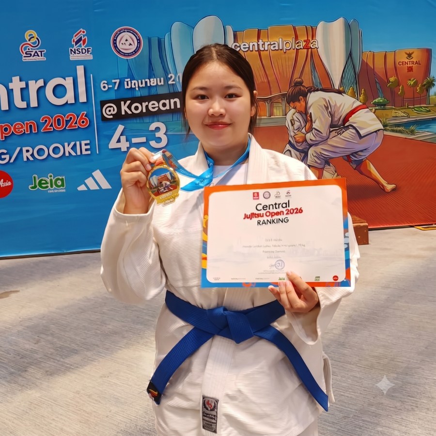 3 นศ. ม.แม่โจ้ คว้า 4 เหรียญ ยูยิตสู CENTRAL  JUJITSU OPEN 2026 RANKING / KORAT  เก็บแต้มสะสมเตรียมคัดตัวทีมชาติ