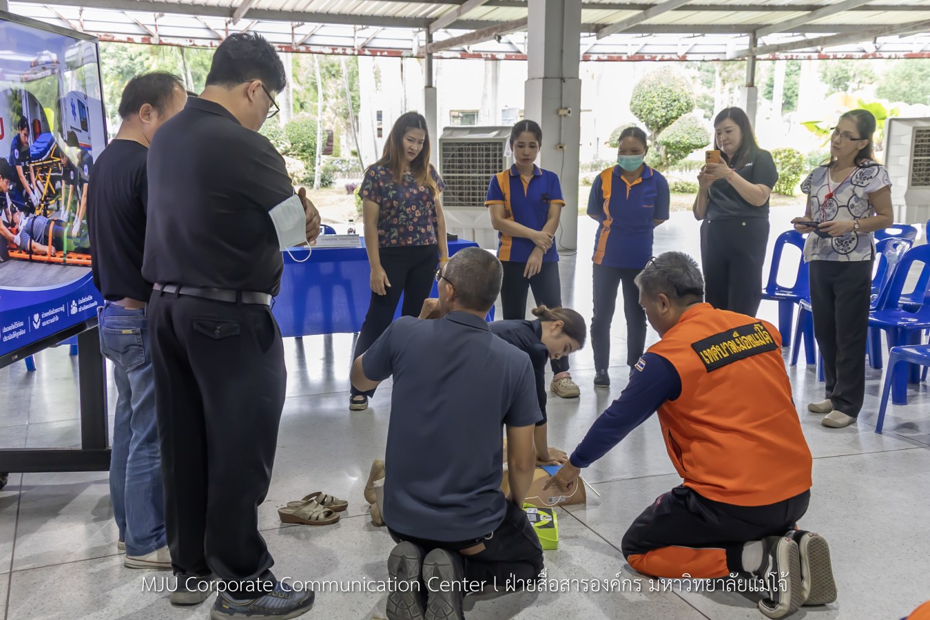สนม.ม.แม่โจ้ ซ้อมแผนอพยพดับเพลิง แผ่นดินไหว และภัยพิบัติ พร้อมรองรับสถานการณ์ฉุกเฉิน