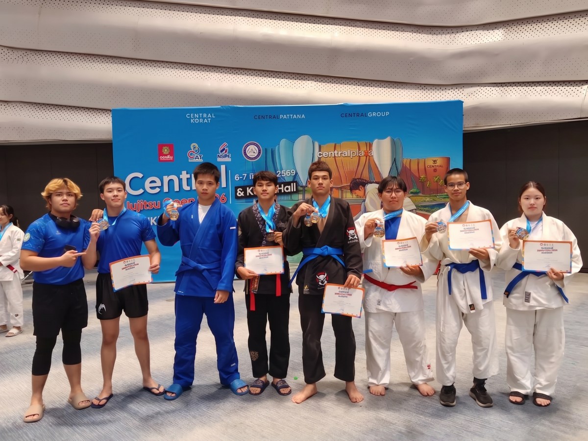 3 นศ. ม.แม่โจ้ คว้า 4 เหรียญ ยูยิตสู CENTRAL  JUJITSU OPEN 2026 RANKING / KORAT  เก็บแต้มสะสมเตรียมคัดตัวทีมชาติ